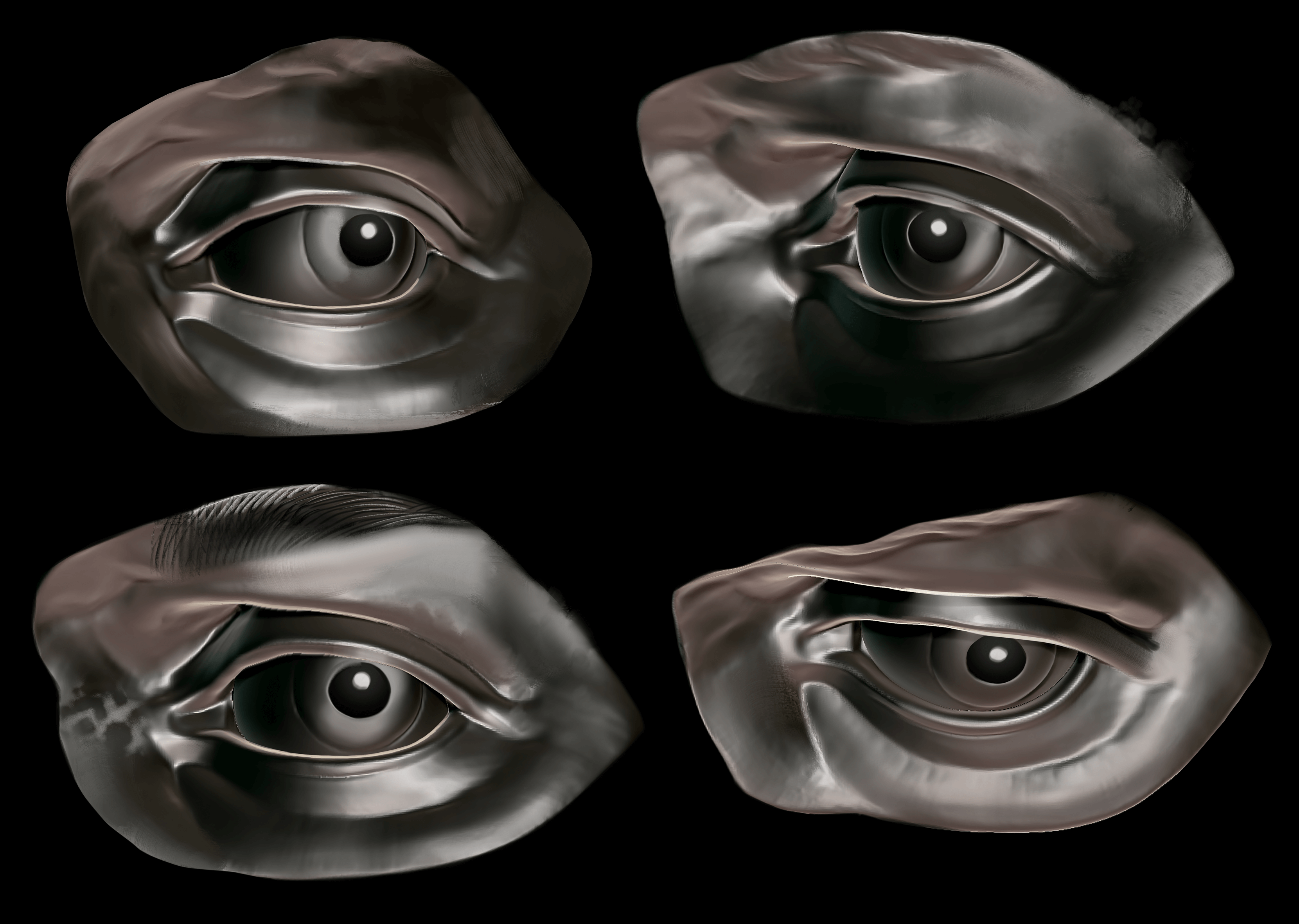 Eye 3D Digital art Sculpture David Michelangelo