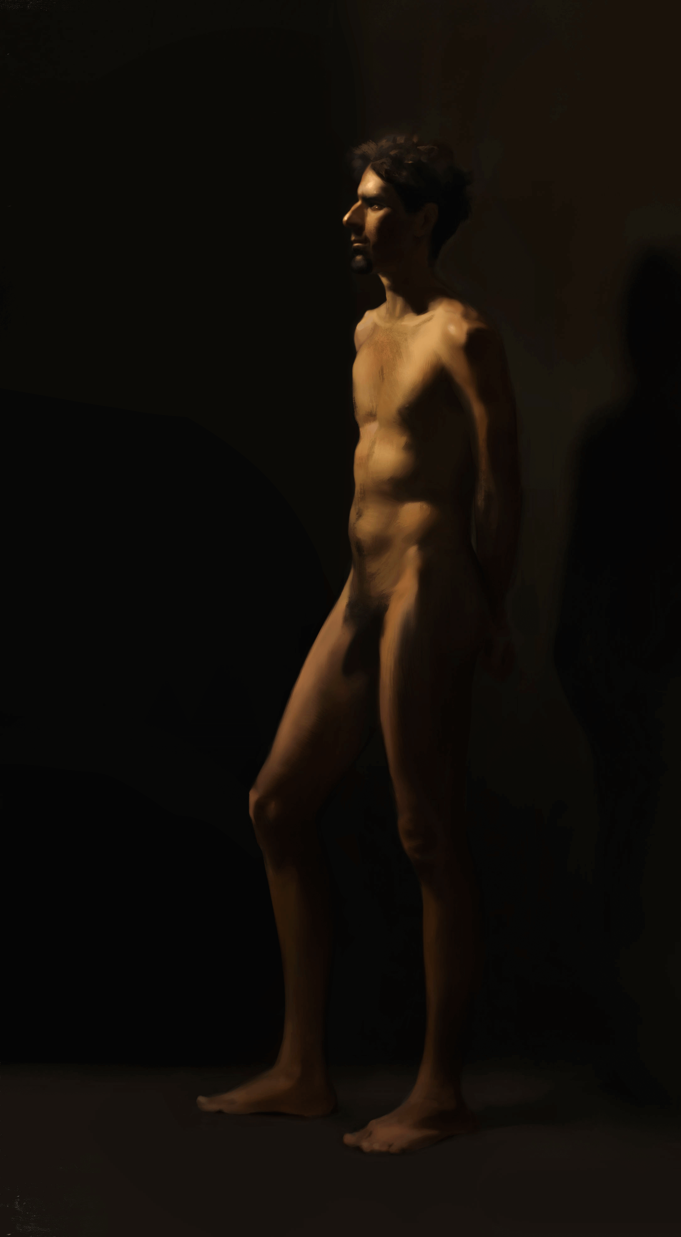 Long Pose Contraposto digital Realistic Painting 