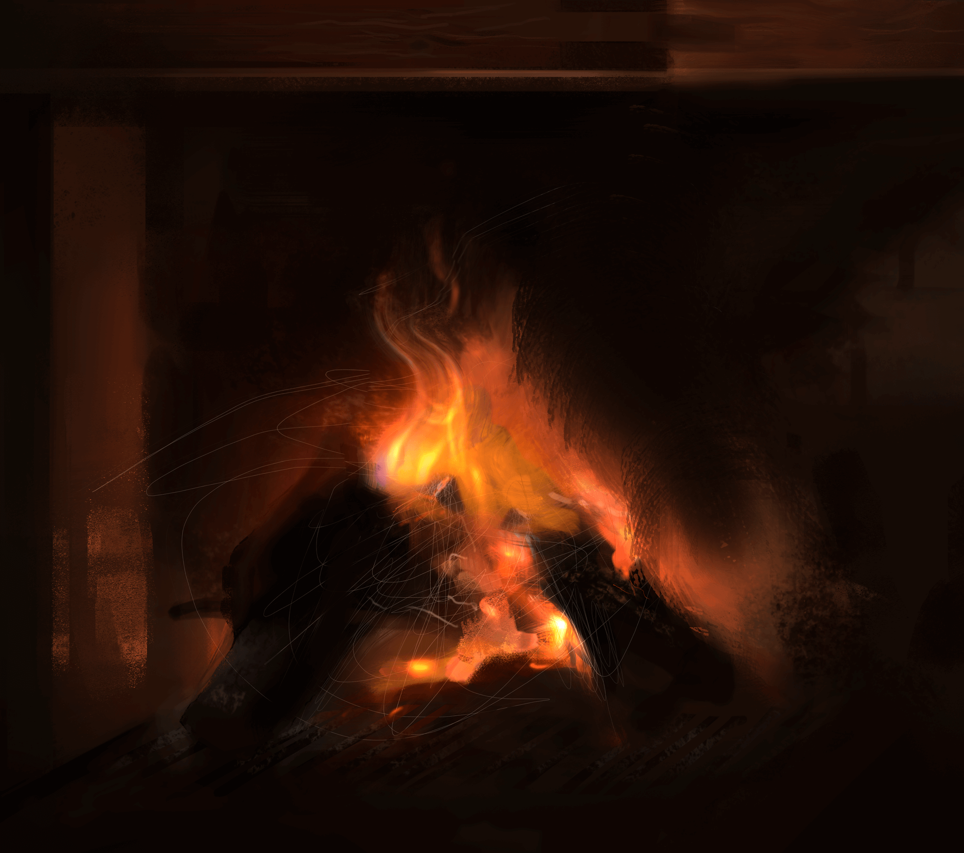 Fire from life Digital Painting