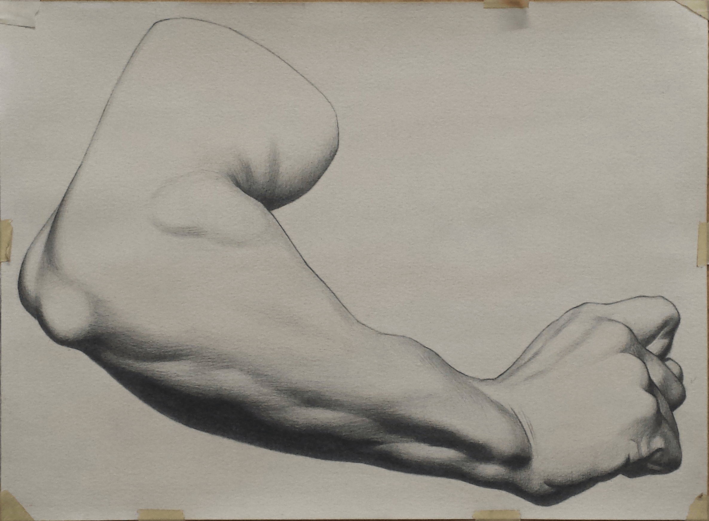 Charles bargue arm study Academic Pencil on cotton paper