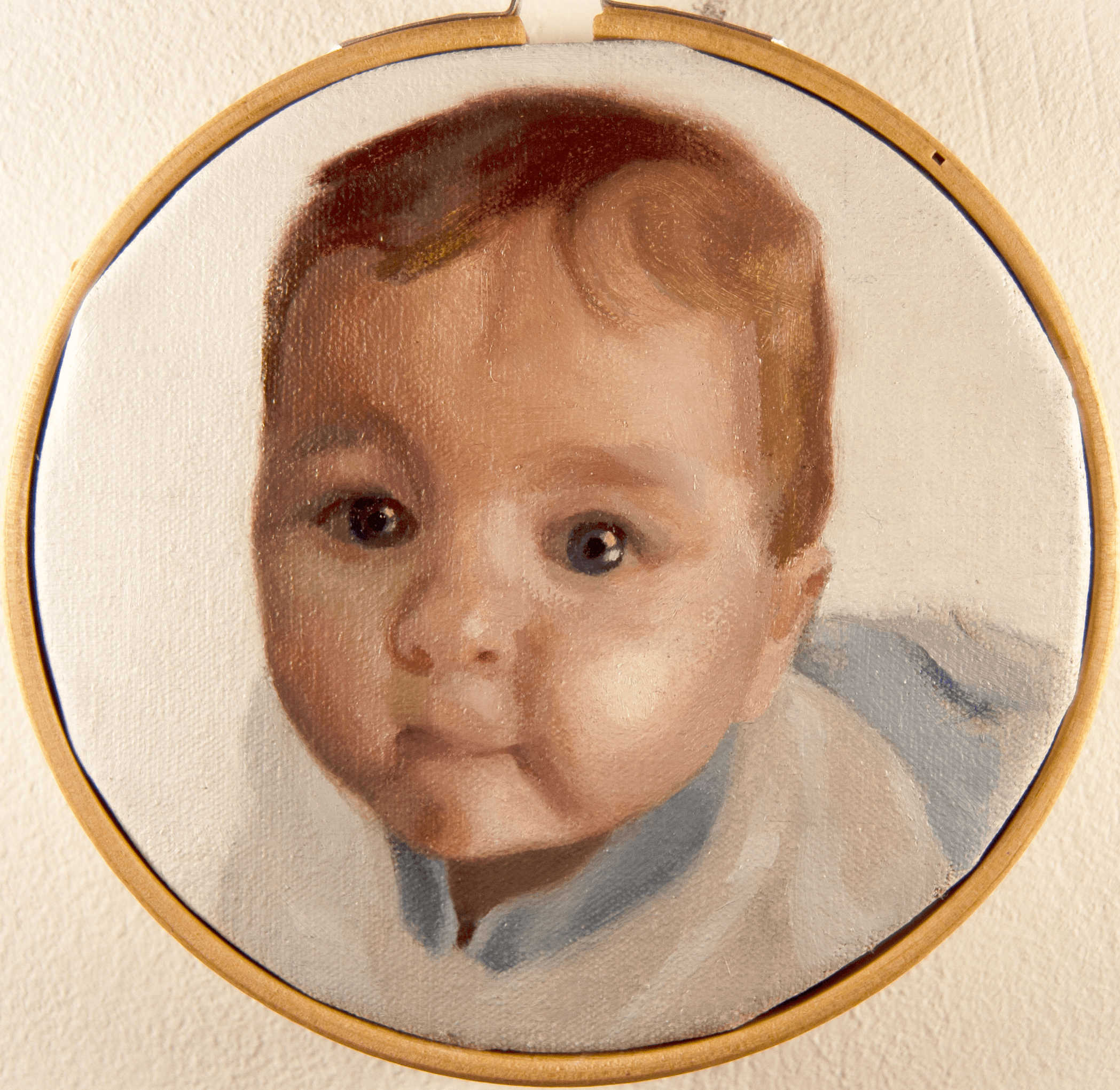 Portrait of a Baby Fine Art oilpainting on canvas.