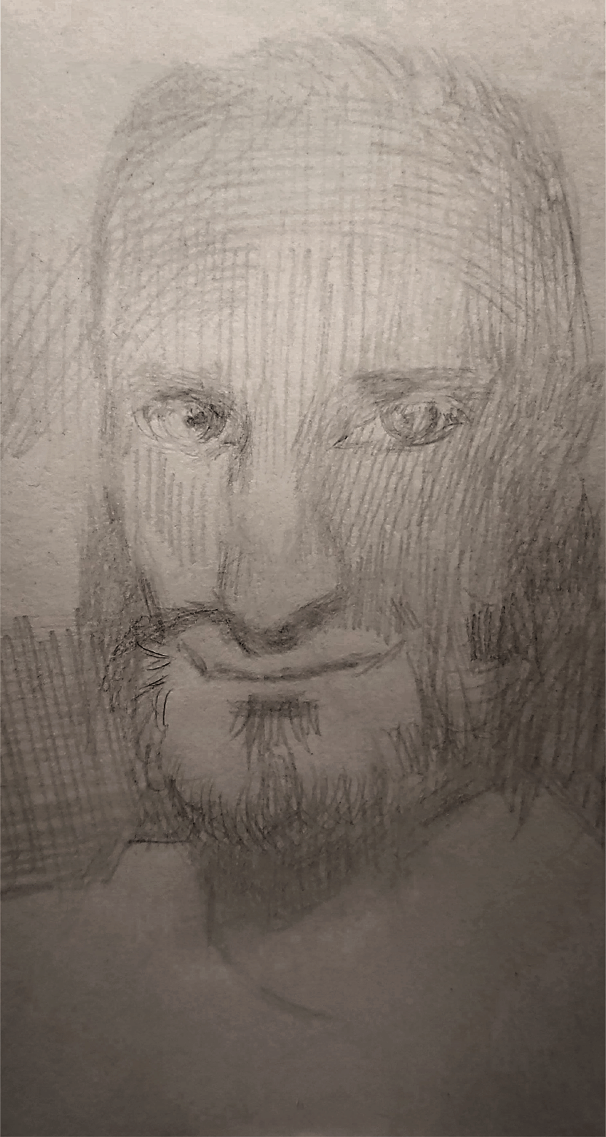 silverpoint selfportrait on paper FINE ART