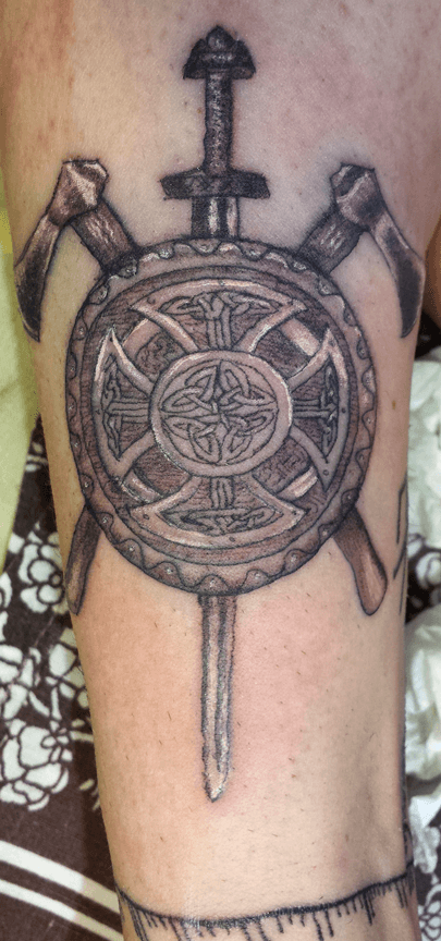 Shield and Swords Viking Tattoo