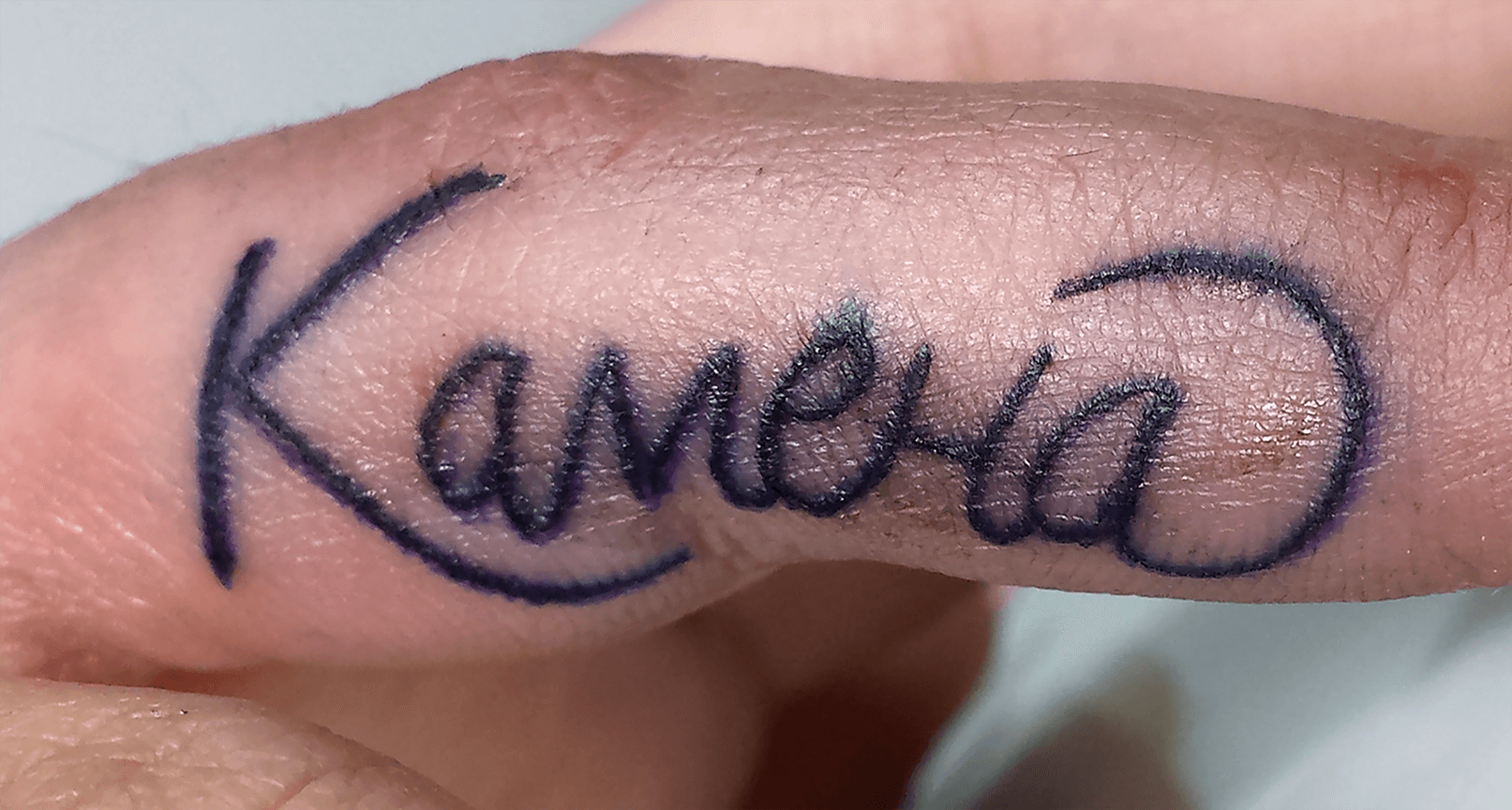 Finger Tattoo Lettering