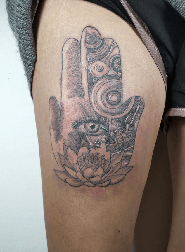 Biomechanical Hamsa and Lotus