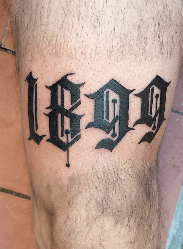 1899 Lettering Barça Tattoo