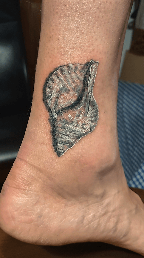 Seashell Realistic Tattoo